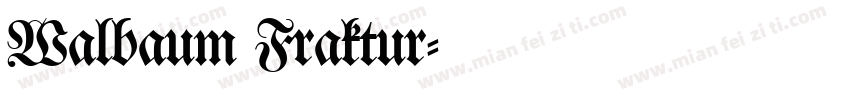 Walbaum Fraktur字体转换